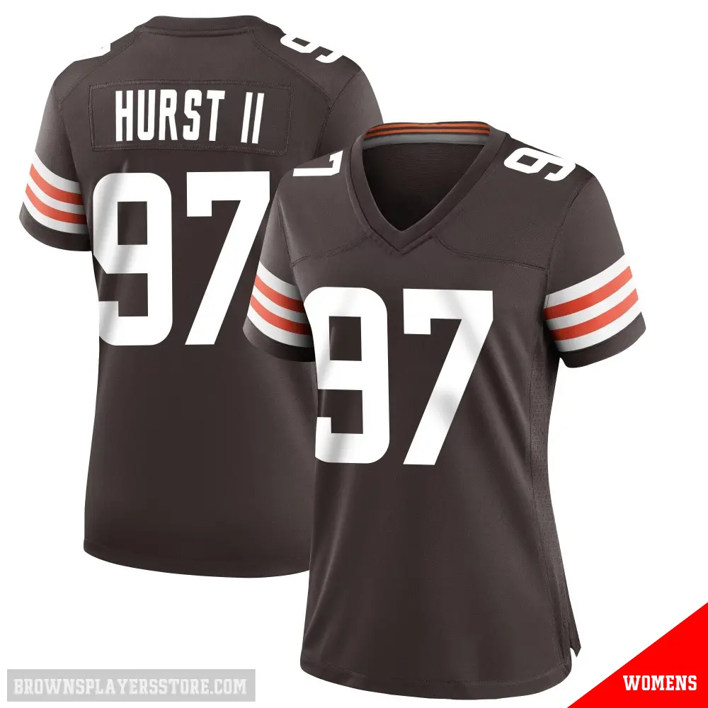 ＃97 Women's Maurice Hurst II Brown Game Cleveland Browns Team Color Jersey