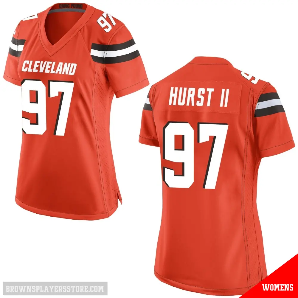＃97 Women's Maurice Hurst II Orange Game Cleveland Browns Alternate Jersey