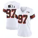 ＃97 Women's Maurice Hurst II White Game Cleveland Browns 1946 Collection Alternate Jersey