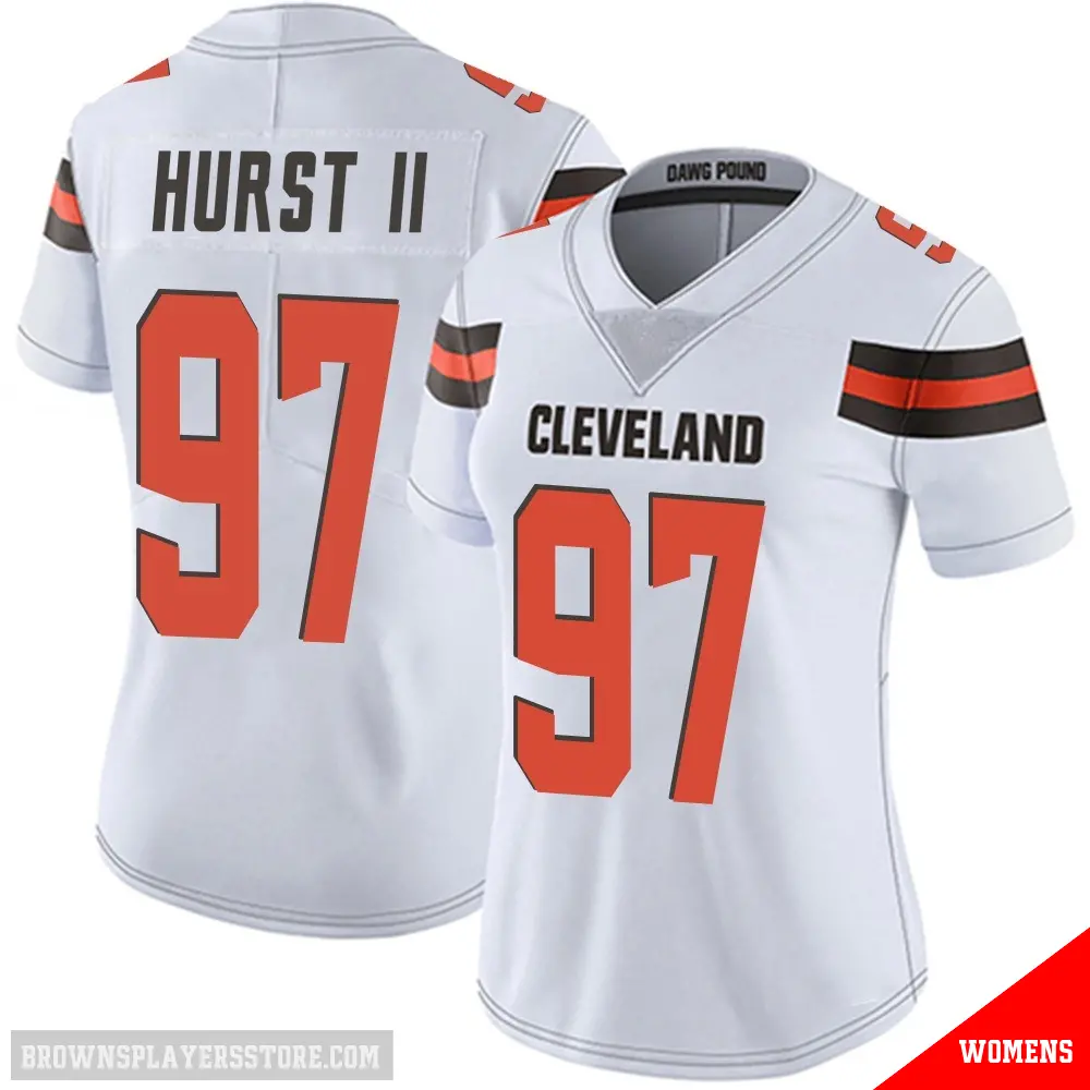 ＃97 Women's Maurice Hurst II White Limited Cleveland Browns Vapor Untouchable Jersey