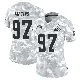 ＃97 Women's Ochaun Mathis Arctic Camo Limited Cleveland Browns 2024 Salute to Service Jersey