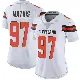 ＃97 Women's Ochaun Mathis White Limited Cleveland Browns Vapor Untouchable Jersey
