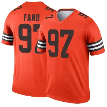 ＃97 Youth Logan Fano Orange Legend Cleveland Browns Inverted Jersey