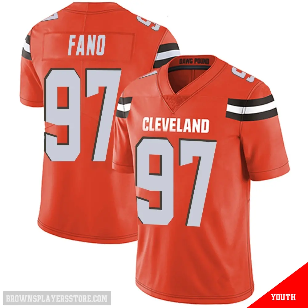 ＃97 Youth Logan Fano Orange Limited Cleveland Browns Alternate Vapor Untouchable Jersey