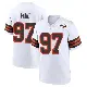 ＃97 Youth Logan Fano White Game Cleveland Browns 1946 Collection Alternate Jersey