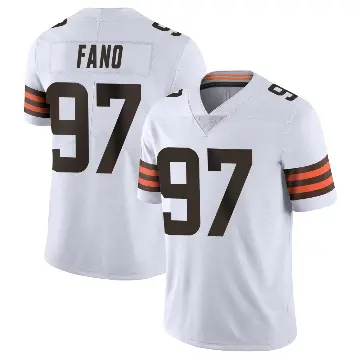＃97 Youth Logan Fano White Limited Cleveland Browns Vapor Untouchable Jersey