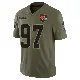 ＃97 Youth Maurice Hurst II Olive Limited Cleveland Browns 2025 Salute to Service Jersey