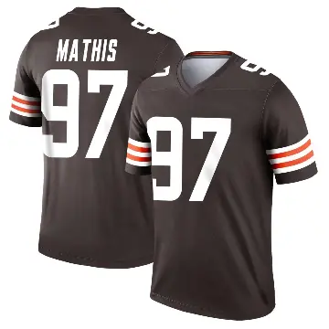 ＃97 Youth Ochaun Mathis Brown Legend Cleveland Browns Jersey