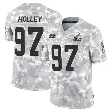 ＃97 Youth Ralph Holley Arctic Camo Limited Cleveland Browns 2024 Salute to Service Jersey