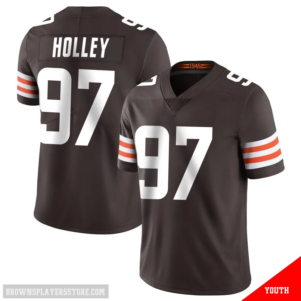 ＃97 Youth Ralph Holley Brown Limited Cleveland Browns Team Color Vapor Untouchable Jersey