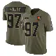 ＃97 Youth Ralph Holley Olive Limited Cleveland Browns 2025 Salute to Service Jersey