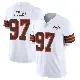 ＃97 Youth Ralph Holley White Limited Cleveland Browns Vapor 1946 Collection Alternate Jersey