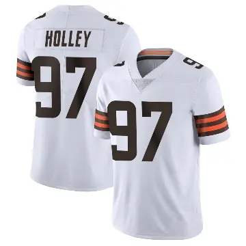 ＃97 Youth Ralph Holley White Limited Cleveland Browns Vapor Untouchable Jersey