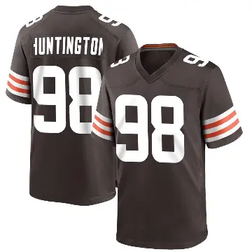 ＃98 Men's Adin Huntington Brown Game Cleveland Browns Team Color Jersey