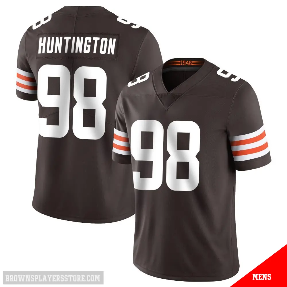 ＃98 Men's Adin Huntington Brown Limited Cleveland Browns Team Color Vapor Untouchable Jersey