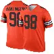 ＃98 Men's Adin Huntington Orange Legend Cleveland Browns Inverted Jersey