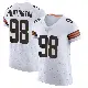 ＃98 Men's Adin Huntington White Elite Cleveland Browns Vapor Jersey