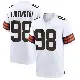 ＃98 Men's Adin Huntington White Game Cleveland Browns Jersey