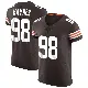 ＃98 Men's Marcus Haynes Brown Elite Cleveland Browns Vapor Jersey