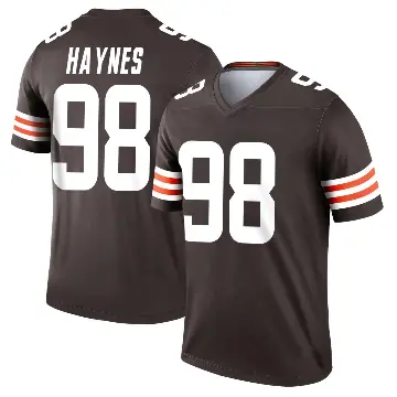 ＃98 Men's Marcus Haynes Brown Legend Cleveland Browns Jersey