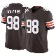 ＃98 Men's Marcus Haynes Brown Limited Cleveland Browns Vapor F.U.S.E. Jersey