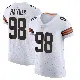 ＃98 Men's Marcus Haynes White Elite Cleveland Browns Vapor Jersey