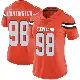 ＃98 Women's Adin Huntington Orange Limited Cleveland Browns Alternate Vapor Untouchable Jersey