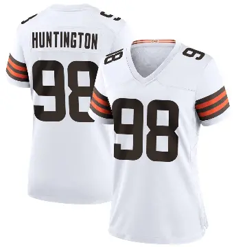 ＃98 Women's Adin Huntington White Game Cleveland Browns Jersey