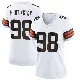 ＃98 Women's Adin Huntington White Game Cleveland Browns Jersey