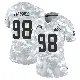 ＃98 Women's Marcus Haynes Arctic Camo Limited Cleveland Browns 2024 Salute to Service Jersey