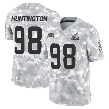 ＃98 Youth Adin Huntington Arctic Camo Limited Cleveland Browns 2024 Salute to Service Jersey