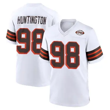 ＃98 Youth Adin Huntington White Game Cleveland Browns 1946 Collection Alternate Jersey