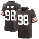 ＃98 Youth Marcus Haynes Brown Game Cleveland Browns Team Color Jersey