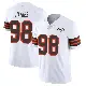 ＃98 Youth Marcus Haynes White Limited Cleveland Browns Vapor 1946 Collection Alternate Jersey