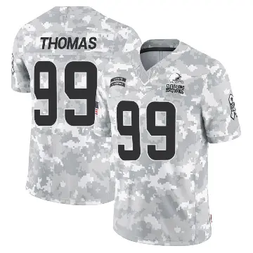 ＃99 Men's Cameron Thomas Arctic Camo Limited Cleveland Browns 2024 Salute to Service Jersey