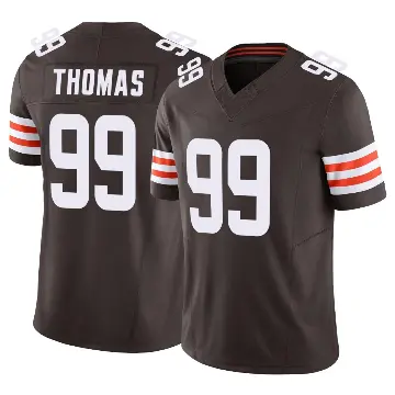 ＃99 Men's Cameron Thomas Brown Limited Cleveland Browns Vapor F.U.S.E. Jersey