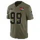 ＃99 Men's Cameron Thomas Olive Limited Cleveland Browns 2025 Salute to Service Jersey