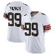 ＃99 Men's Cameron Thomas White Limited Cleveland Browns Vapor Untouchable Jersey