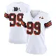 ＃99 Women's Cameron Thomas White Game Cleveland Browns 1946 Collection Alternate Jersey