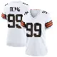 ＃99 Women's Cameron Thomas White Game Cleveland Browns Jersey