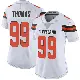 ＃99 Women's Cameron Thomas White Limited Cleveland Browns Vapor Untouchable Jersey