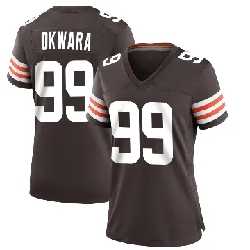＃99 Women's Julian Okwara Brown Game Cleveland Browns Team Color Jersey