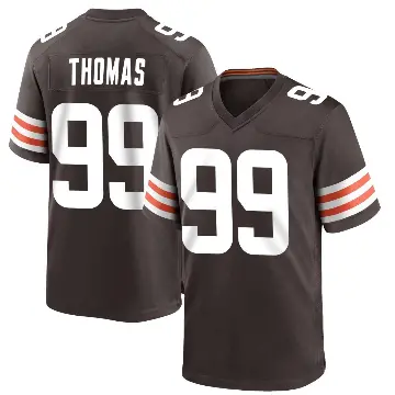 ＃99 Youth Cameron Thomas Brown Game Cleveland Browns Team Color Jersey