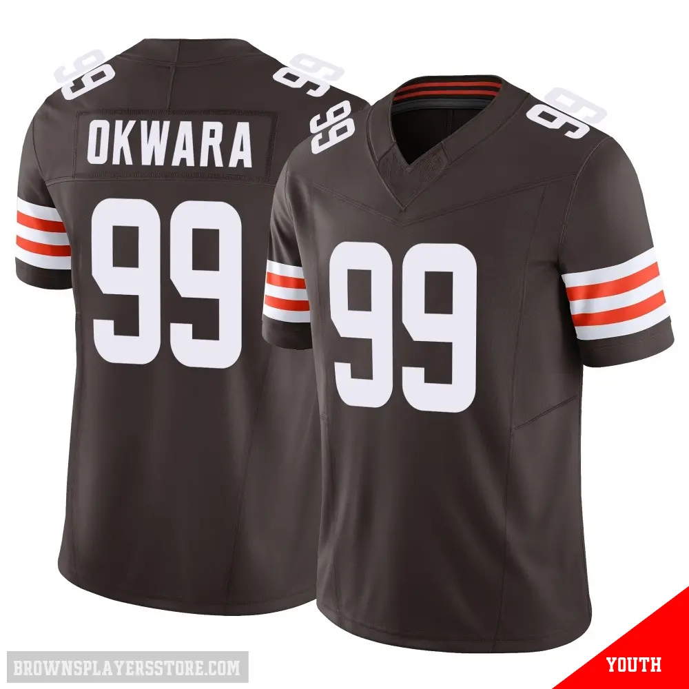 ＃99 Youth Julian Okwara Brown Limited Cleveland Browns Vapor F.U.S.E. Jersey