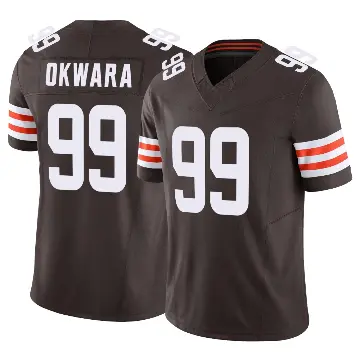 ＃99 Youth Julian Okwara Brown Limited Cleveland Browns Vapor F.U.S.E. Jersey