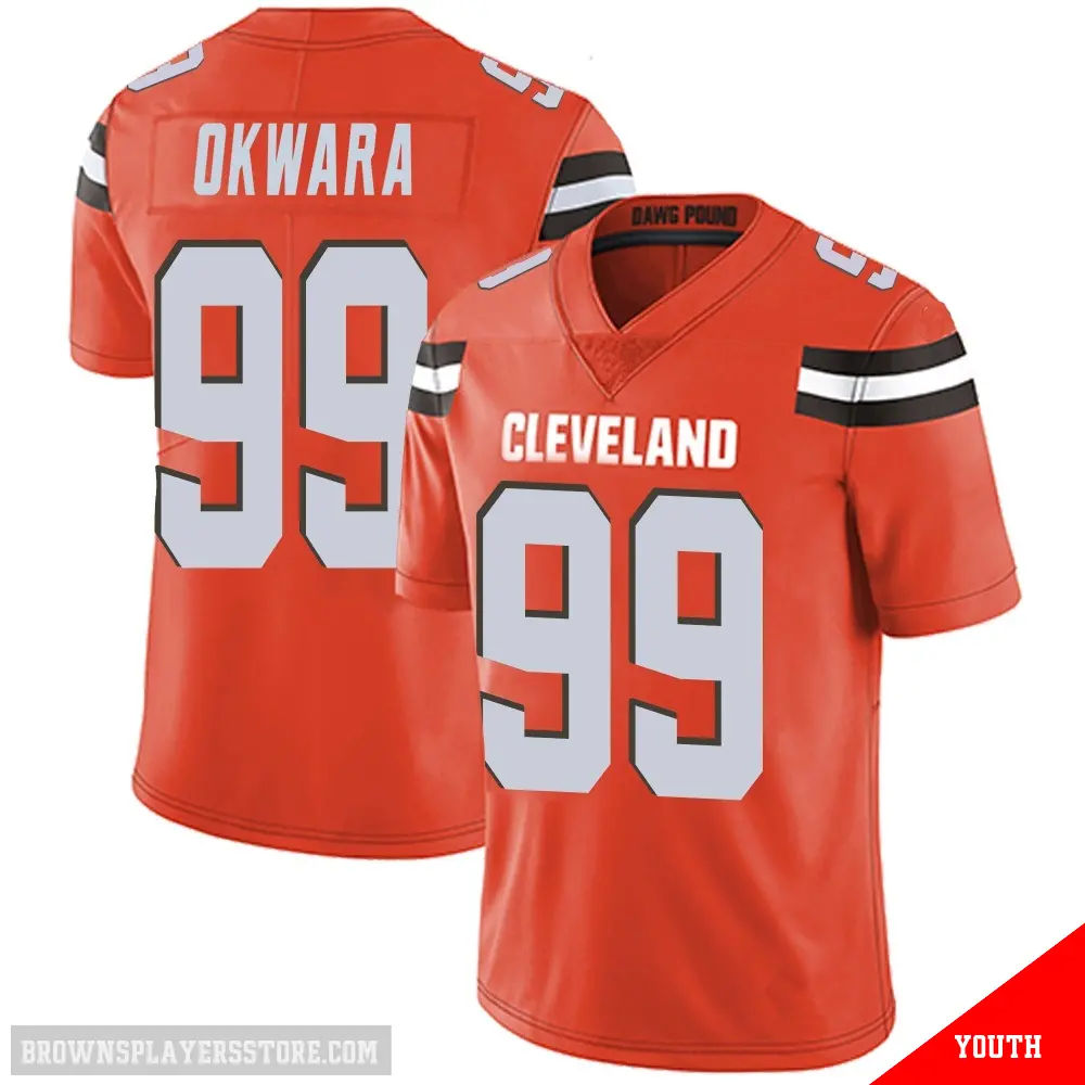 ＃99 Youth Julian Okwara Orange Limited Cleveland Browns Alternate Vapor Untouchable Jersey