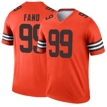＃99 Youth Logan Fano Orange Legend Cleveland Browns Inverted Jersey