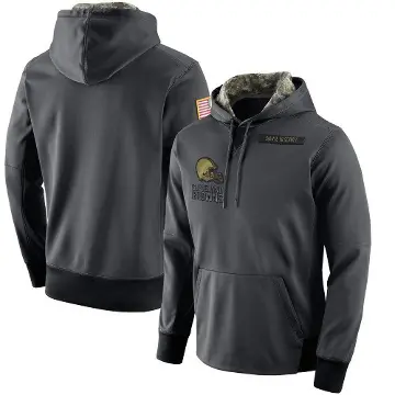 Men's Anthracite Cleveland Browns Salute to Service Player Performance Hoodie