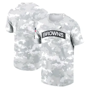 Men's Arctic Camo Cleveland Browns 2024 Salute To Service Performance T-Shirt