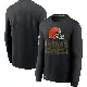 Men's Black Cleveland Browns 2020 Salute to Service Sideline Performance Long Sleeve T-Shirt